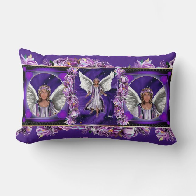 Purple Soul Throw Pillow (Front)