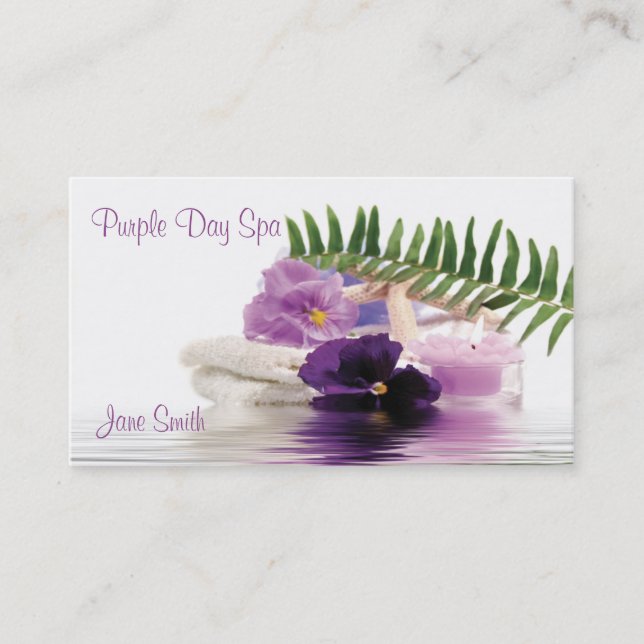 Purple Spa Business Card (Front)