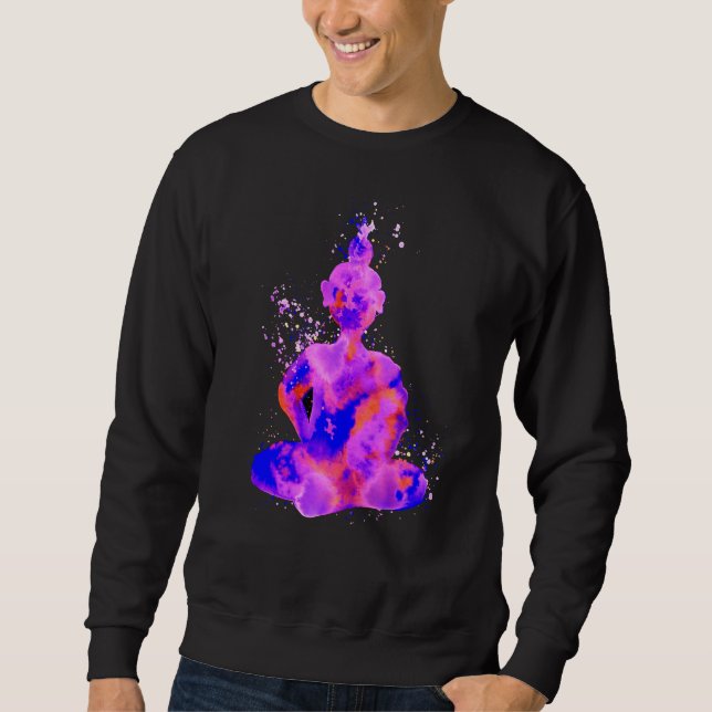 Purple Space Budda Silhouette Sweatshirt (Front)