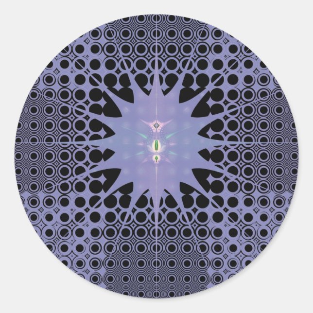 Purple Space Classic Round Sticker (Front)