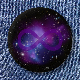 Purple Space Image 6 Cm Round Badge