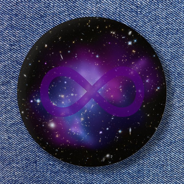 Purple Space Image 6 Cm Round Badge (Purple Space Image Button)