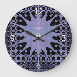 Purple Space Large Clock