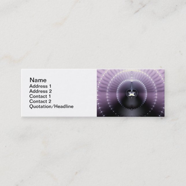Purple Space Mini Business Card (Front)