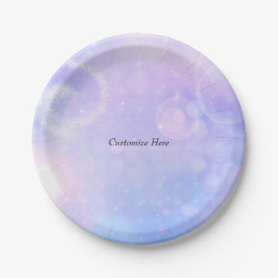 Purple Spacey Lights Birthday Party Favour Boxes Paper Plate