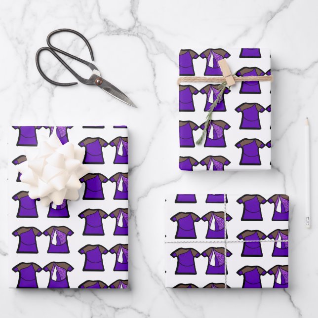 Purple Spark Dancer Wrapping Paper Sheet (Front)
