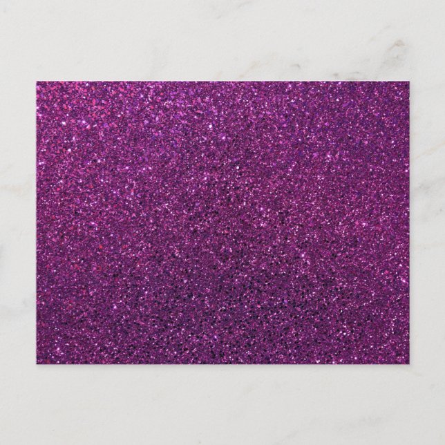Purple sparkle and glitter postcard (Front)