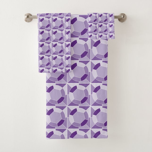 Purple Sparkle Bath Towel Set (Insitu)