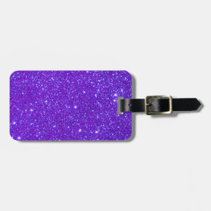 Purple Sparkle Glitter Custom Design Your Own Luggage Tag