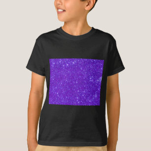 Purple Sparkle Glitter Custom Design Your Own T-Shirt