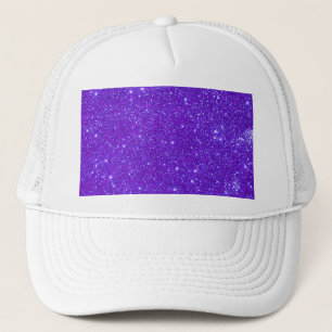 Purple Sparkle Glitter Custom Design Your Own Trucker Hat
