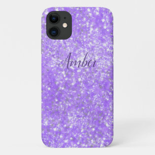 Purple Sparkle Glitter Elegant Personalised Case-Mate iPhone Case