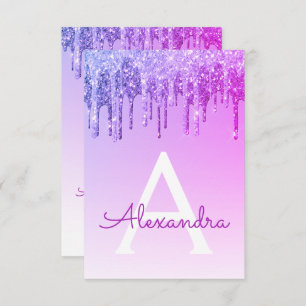 Purple Sparkle Glitter Sweet Sixteen Birthday Invitation