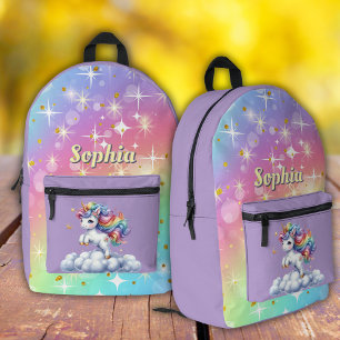 Purple sparkle magical unicorn Print Cut Sew Bag