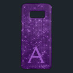 Purple Sparkle Shimmer Monogram & Initial Case-Mate Samsung Galaxy S8 Case<br><div class="desc">Violet Purple Sparkle Shimmer Monogram & Initial Phone Case. This case can be customised to include your initial and first name. Please contact the designer for custom matching products.</div>