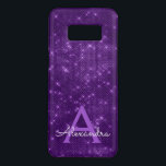 Purple Sparkle Shimmer Monogram & Initial Case-Mate Samsung Galaxy S8 Case<br><div class="desc">Violet Purple Sparkle Shimmer Monogram & Initial Phone Case. This case can be customised to include your initial and first name. Please contact the designer for custom matching products.</div>