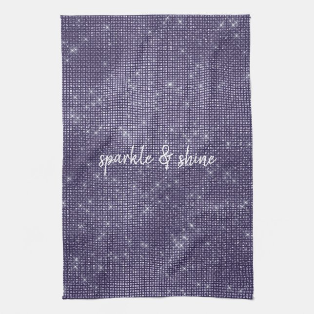 Purple Sparkle Tea Towel (Vertical)