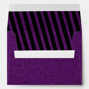 Purple Sparkles and Black Stripes Halloween Envelope