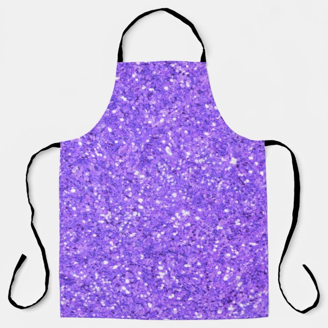 Purple  sparkling glitter pattern       apron (Front)