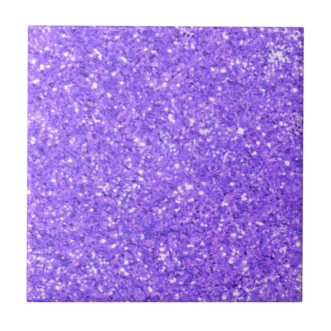 Purple sparkling glitter pattern    tile (Front)