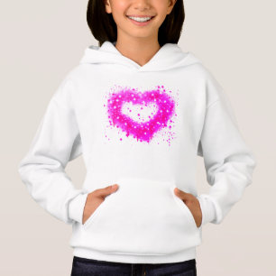 Purple sparkling graffiti heart