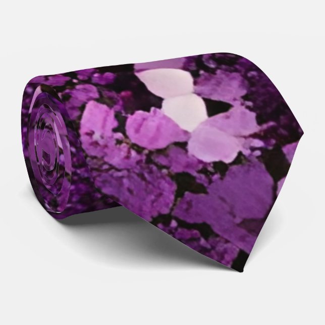 Purple Sparkly Sequin Neck Tie  (Rolled)