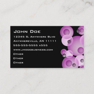 Purple Sphere Accent Business Card