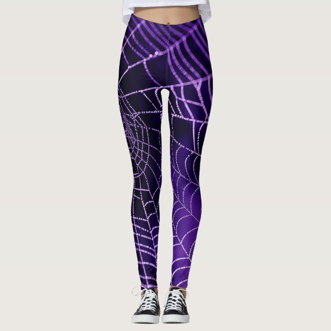 Purple Spider Web Leggings (Front)