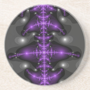 Purple Spine Abstract Coaster