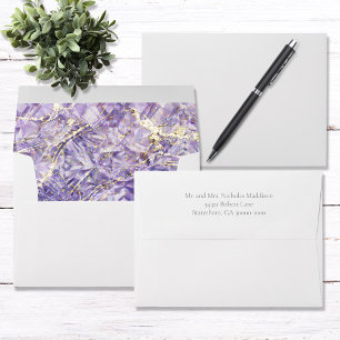 Purple Spinel Amethyst Gemstone Wedding Envelope