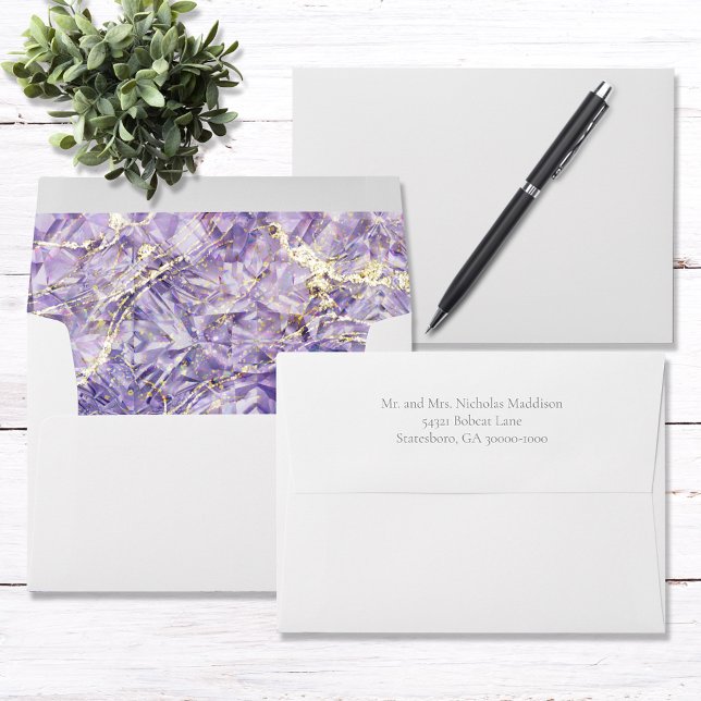 Purple Spinel Amethyst Gemstone Wedding Envelope (Creator Uploaded)