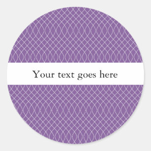 Purple Spiral Classic Round Sticker