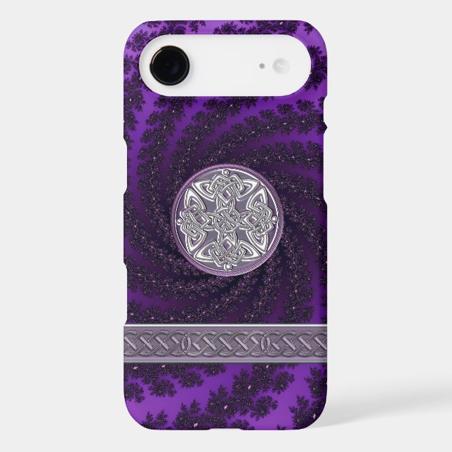 Purple Spiral Fractal Celtic Knot iPhone 6 Case (Back)