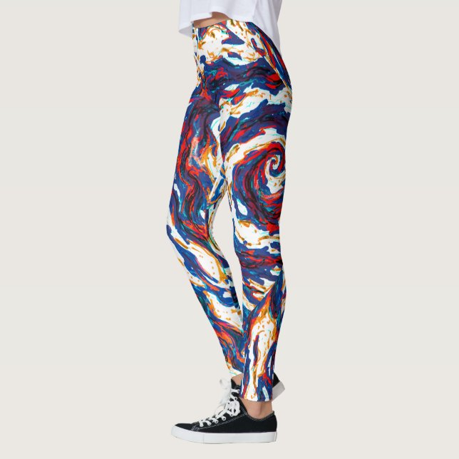 Purple Spiral Galaxy Leggings (Left)