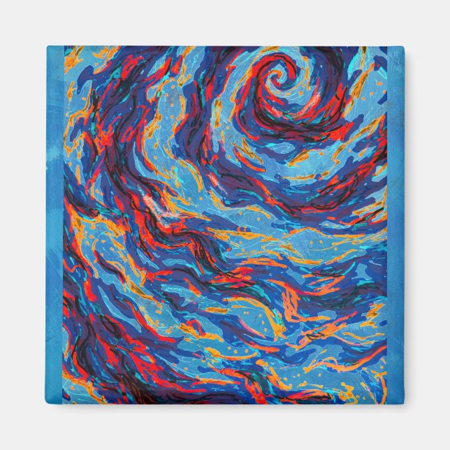 Purple Spiral Galaxy Magnet (Front)