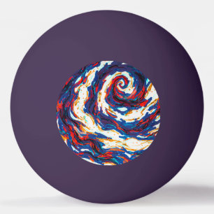 Purple Spiral Galaxy Ping Pong Ball