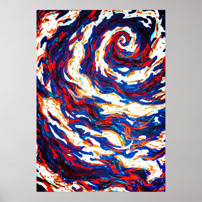 Purple Spiral Galaxy Poster (Front)