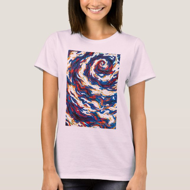Purple Spiral Galaxy T-Shirt (Front)