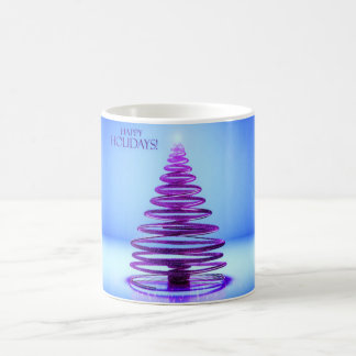 Purple Spiral Holiday Tree Mug