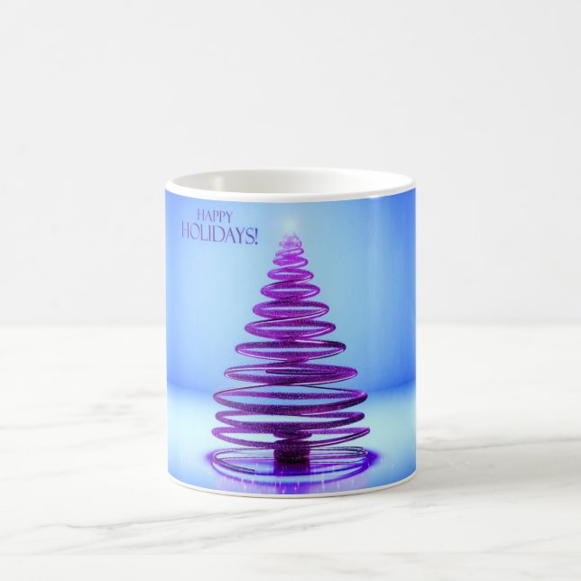 Purple Spiral Holiday Tree Mug (Center)