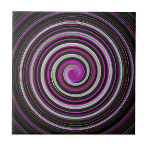 Purple Spiral Pattern Tile