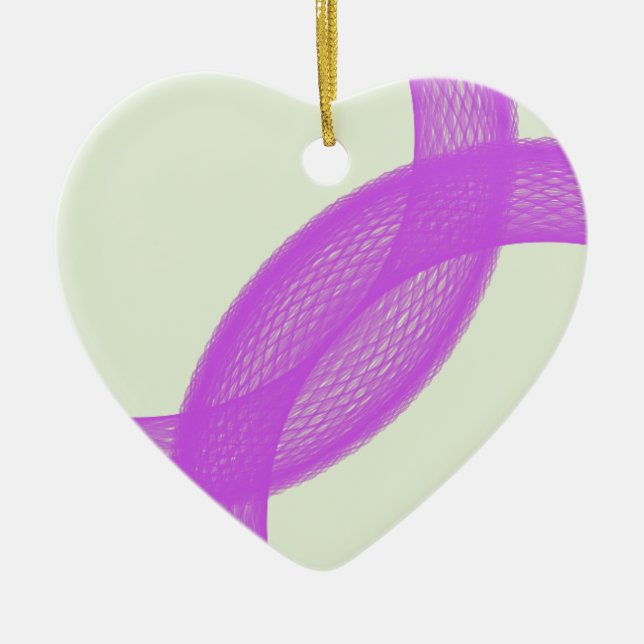 purple spiritual fulfilment ceramic tree decoration (Front)