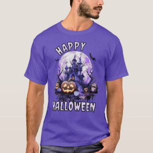 Purple Spooky Halloween T-Shirt