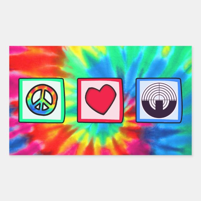 Purple Sport Shooting Rectangular Sticker (Front)