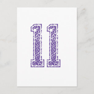 Purple Sports Jerzee Number 11.png Postcard