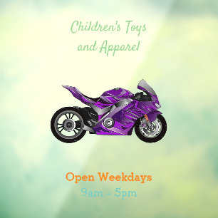Purple sports motorcycle cartoon 