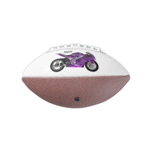 Purple sports motorcycle cartoon  football