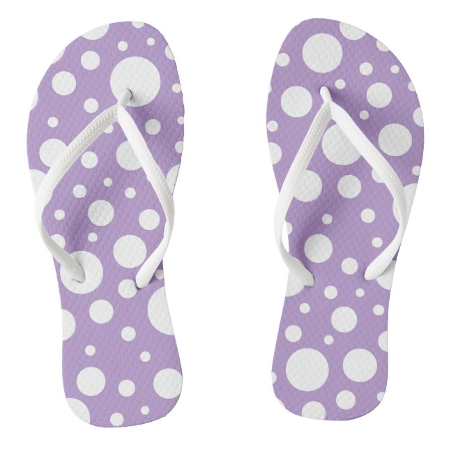Purple Spots Flip Flops (Footbed)