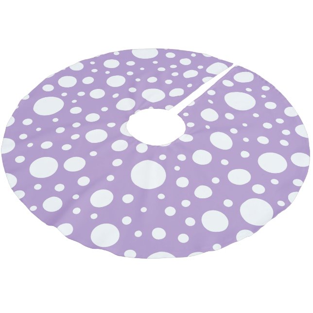 Purple Spots Tree Skirt (Angled)