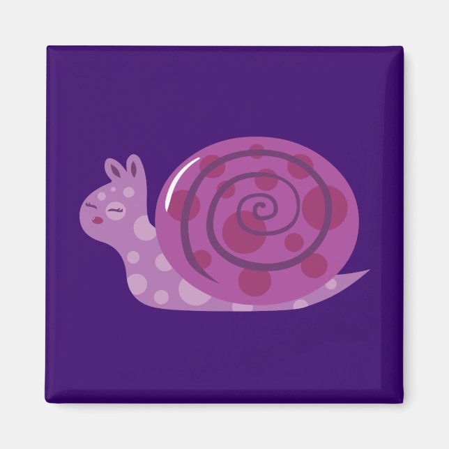 Purple Spotted Snail Magnet (Front)